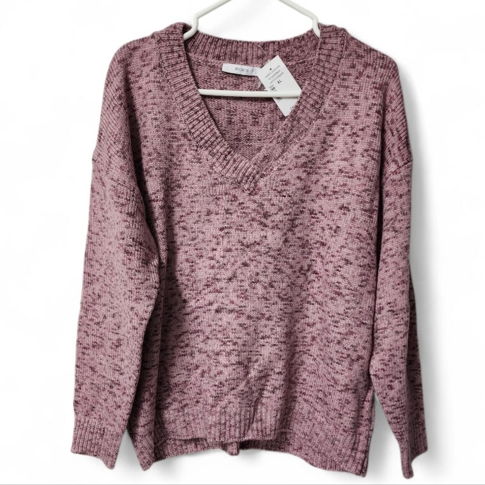 Nwt! Ricki's V Neck Pull Over Knit Sweater